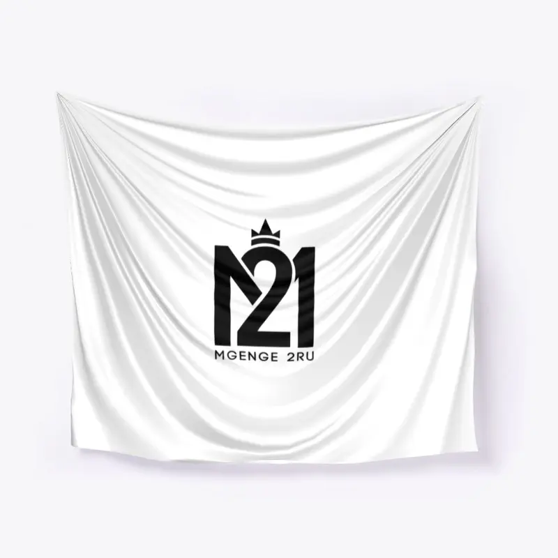 Mgenge2ru Wall Tapestry Black Logo