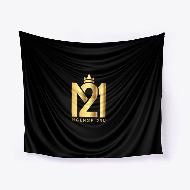 Black Wall Tapestry-Mgenge2ru Banner